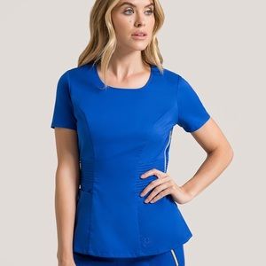Jaanuu Pintuck Scrub Top